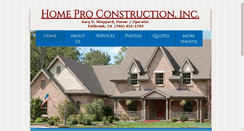 Desktop Screenshot of homeproconstructioninc.com